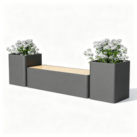Bancs-jardinières modernes personnalisés en fer/acier pour l'extérieur – Mobilier durable et écologique pour hôpitaux, villas, gymnases, patios, parcs et centres commerciaux