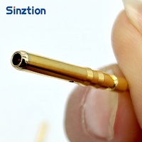 Terminal Pin Kontak Berlapis Emas Padat Pabrik Sinztion untuk Konektor Kabel Pin Penerbangan Model SAM-30022-L