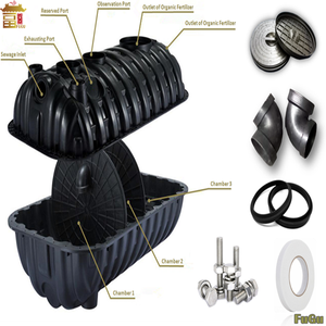 Fosse septique 0.6CBM -2.5CBM d'aération souterraine de chambre du HDPE pp trois bio - Product Image 3