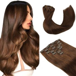 Extensions de cheveux vierges malaisiennes de qualité supérieure, lisses et crépues, à clips, double trame, disponibles en toutes les couleurs - Product Image 2