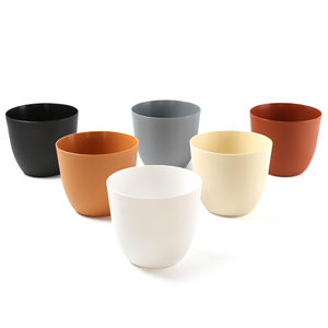 YICAI 5,5 "de plástico blanco plantadores interior conjunto de 5 macetas de flores decorativas modernas jardinería olla con drenaje y platillo - Product Image 5