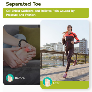 Protège-<span class=keywords><strong>orteils</strong></span> de mise à niveau, embouts en silicone pour <span class=keywords><strong>orteils</strong></span> fermés, protège-manches en tissu, prévient le soulagement de la douleur pour les <span class=keywords><strong>cors</strong></span>, les ampoules - Product Image 6