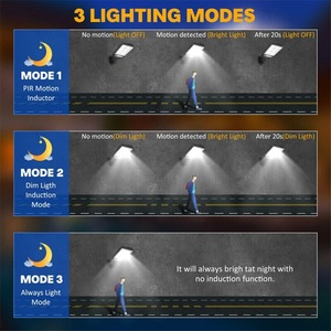 Luyao Outdoor Solar Street <b>Light</b> 60W Inductive <b>Sensor</b> Waterproof Garden Lighting for Courtyard Wall Mount - Product Image 2