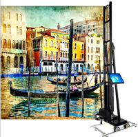 Impresora de Pared 3D de Inyección de Tinta UV 2025, Máquina de Pintura Interior Semiautomática de Alta Calidad, Nueva Impresora CMYK, Impresora de Etiquetas DX7