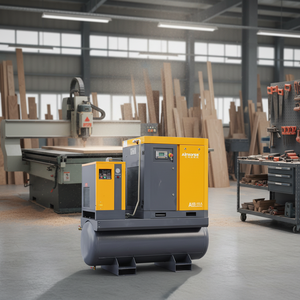 เครื่องอัดอากาศอุตสาหกรรม 4 in 1 ขนาด 5.5 กิโลวัตต์ 7.5 แรงม้า 7.5 กิโลวัตต์ 10 แรงม้า พร้อมถังขนาด 300 500 ลิตร 1000 ลิตร  เครื่องอัดอากาศแบบสกรู ขนาด 15 กิโลวัตต์ 20 แรงม้า 22 กิโลวัตต์ 30 แรงม้า - Product Image 3