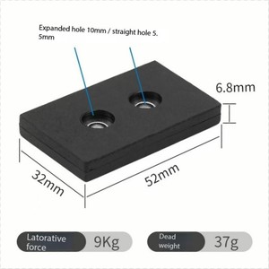 Aimants puissants industriels pour panneaux de taxi, 22 mm, 31 mm, 43 mm, 66 mm, 88 mm, aimant en pot avec revêtement en caoutchouc et trous filetés M4-M12 - Product Image 3