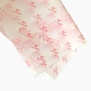Kertas tisu pembungkus putih cetak kustom kertas kado berwarna hitam perak emas cantik kertas tisu untuk kemasan pakaian