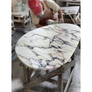 แผ่นหินอ่อน Calacatta <span class=keywords><strong>Viola</strong></span> ขนาดใหญ่สำหรับโต๊ะกาแฟโต๊ะรับประทานอาหารสร้างผลกระทบที่โดดเด่นในวิลล่าหรูและรีสอร์ทระดับไฮเอนด์ - Product Image 5