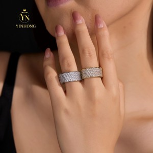 Fabrieksdirecte Hiphop 925 Sterling Zilveren Eeuwigheid Vvs Moissanite Ring Ervoor Kan De Diamanttest Doorstaan - Product Image 6