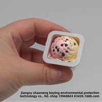 Gobelets en papier jetables biodégradables, design populaire à paroi ondulée, pour crème glacée, café, capsules d'essai, option d'impression personnalisable, UV
