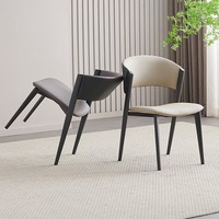 Chaises de salle à manger élégantes en alliage d'aluminium pour hôtels et meubles de maison, design moderne, durables, avec fonction de refroidissement