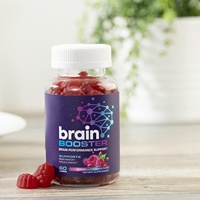 Supplément de cerveau sans gm avec vitamine B12 pour soutenir la mise au point et la mémoire, les gommes stimulantes du cerveau