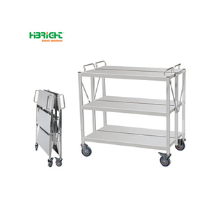 Carrito Plegable de Acero Inoxidable para Cocina Comercial, Tamaño Personalizado, para Suministros de Hoteles y Restaurantes, Uso en Supermercados - Product Image 1