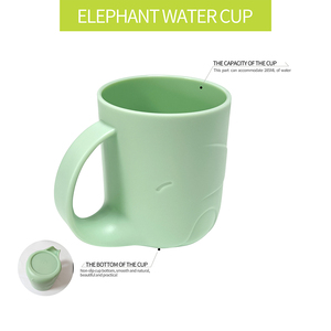 Bathroom Cute Elephant Durable BPA Free Plastic Toothbrush Cup with <b>Toothpaste</b> Gargle <b>Holder</b> for Children & Adults - Product Image 2