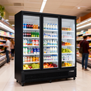 <span class=keywords><strong>Congélateur</strong></span> vitrine à grande capacité avec <span class=keywords><strong>porte</strong></span> en verre, armoire réfrigérée commerciale pour supermarché, stockage d'aliments surgelés avec vue dégagée - Product Image 2