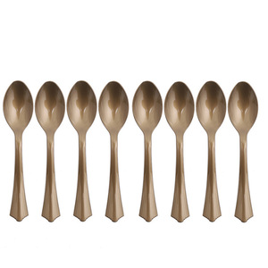 Ensemble de vaisselle jetable dorée comprenant des gobelets en papier, des assiettes et une nappe pour les fournitures de lieux de réception - Product Image 6