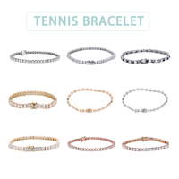 Starsgem Hemen Gönderime Hazır DEF GH Sentetik Mozanit Taşlı Sarı Beyaz Altın Kaplama 925 Ayar Gümüş Tenis Bilekliği