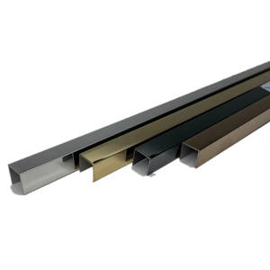 Diseño moderno Espejo de acero inoxidable 8K U Perfil de <span class=keywords><strong>canal</strong></span> de acero para pared de vidrio Venta de fábrica - Product Image 3