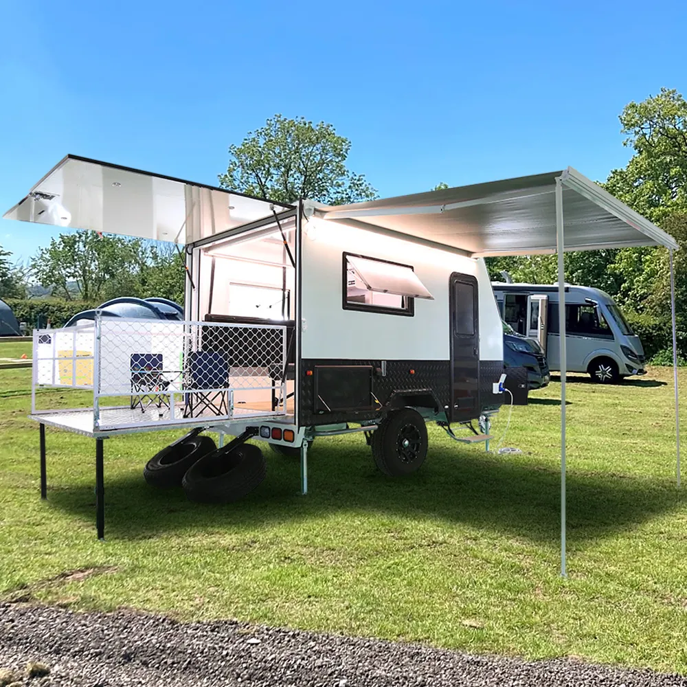 Viel Boden freiheit Grand Design Kleiner Offroad 12ft Toy Hauler mit Schlaf quartieren im Heck