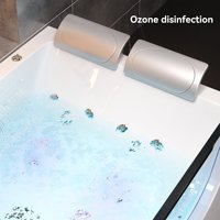 Baignoire hydro-spa moderne autoportante en acrylique pour 2 personnes Nouveau bain à remous en verre pour le surf Big Air Jet Bubble Massage