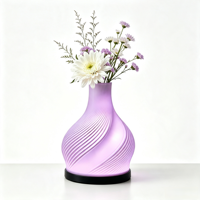Lampe de table décorative moderne 3D, lampe de chevet à tige haute, lumière d'ambiance de luxe, vase hydroponique, LED à intensité variable, USB, Internet