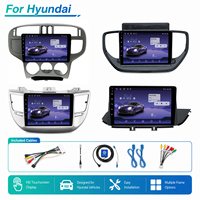 Cadre d'autoradio Android pour Hyundai, lecteur multimédia de voiture, écran tactile, moniteur WiFi, GPS, stéréo, prise en charge de la caméra de recul