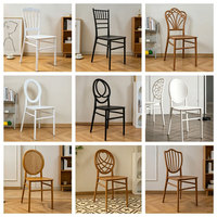 Chaise en plastique blanc à dos rond creux, vente en gros, mobilier d'hôtel, chaises de mariage, chine