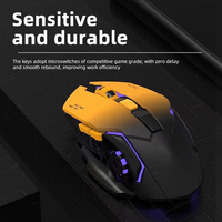 Mouse Óptico para Juegos Esports de 2.4G, Cableado USB 2.0, Modo Dual, Silencioso, Programable, Ergonómico, para Computadoras de Escritorio, para Diestros