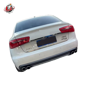 Nouveau diffuseur de pare-chocs arrière de style Audi A6 C7 S6 2012-2015, avec embouts d'échappement quadruples, en PP ABS noir brillant, fixation par boulons, amélioration - Product Image 6