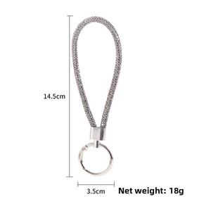 Bling Crystal Rhinestone Wristband Wristlet Keychain <strong>Ring</strong> Glittering Wrist Strap <strong>Key</strong> Chains Accessories Car <strong>Key</strong> Fob <strong>for</strong> <strong>Women</strong> - Product Image 6