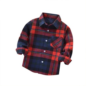 Surchemises en flanelle à carreaux personnalisés, chemises à manches longues à carreaux tartan pour garçons avec poches, chemisier pour enfants, vestes pour enfants - Product Image 4