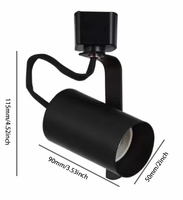 Corps en aluminium E26 E27 base noir blanc 2 fils 3 fils PAR20 PAR30 PAR38 LineTrack luminaire de tête