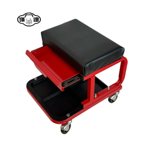 Ghế thợ có bánh xe, ghế ngồi có đệm với 1 ngăn kéo, ghế dụng cụ di động có hộp đựng đồ cho nhà để xe và xưởng - Product Image 1