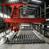 Pont roulant à double poutre robuste pour levage de charbon anodisé, 20 tonnes, 10 tonnes, 5 tonnes, commande PLC pour usine de traitement du carbone et fournaise