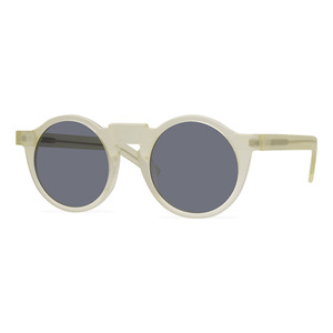Lunettes de soleil rondes vintage en acétate blanc laiteux Gregory Peck, lunettes de soleil de créateur pour hommes et femmes, lunettes polarisées MA1465 - Product Image 1