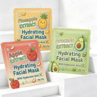 Masque facial hydratant à succès avec 8 extraits de fruits pour une routine de soin de la peau et une réduction des pores