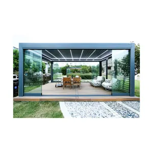 Garrf OEM 3x3 3x4 4x4 4x6 Außen pavillon wasserdichte motorisierte Lamellen dach bio klimatische Smart Aluminium Pergola