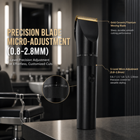 Alat Cukur Rambut Profesional Layar LED Pengaturan Daya Daya Tahan 180 Menit 6 Sisir IPX4 Dapat Dicuci untuk Tukang Cukur dan Penggunaan di Rumah