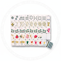 Jeu de tuiles de Mahjong américain en acrylique, 160 pièces, 4 couches, design personnalisé de luxe pour les jeux de casino, vente en gros