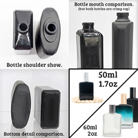 Flacon de parfum en verre givré réutilisable avec pulvérisateur à pompe, capacité de 50 ml/100 ml, pour un nettoyage et un remplissage faciles