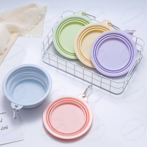 Taşınabilir katlanabilir kedi köpek besleme sulama çanak gıda sınıfı katlanabilir evcil hayvan kaseleri - Product Image 6