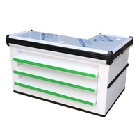 Maßgefertigtes, robustes, doppelseitiges LED-Präsentationsregal aus Metall für Apotheken und Supermärkte