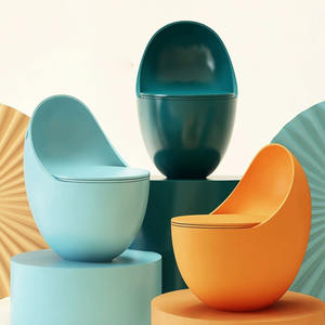 Assentos de Vaso Sanitário em Forma de Ovo por Atacado, Pequenos, para Banheiros Comuns, Fabricados em Peça Única - Product Image 1