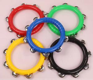 Instrumentos musicales de percusión para niños Tamborin, agitador de ritmo de desarrollo, tambor de percusión de mano, juguetes a la venta - Product Image 1