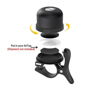 Sistema antirrobo de alarma de bicicleta para Airtag <span class=keywords><strong>Case</strong></span> Mini campana de cobre Sistema de posicionamiento global oculto Característica de control remoto - Product Image 2