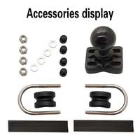 Supports en aluminium en forme de U pour tablette PC, support de guidon de 1,5 pouce avec fixation à boule