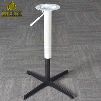 Métal noir aluminium jambe croisée hauteur de levage réglable pivotant café salle à manger café école jambe de Table