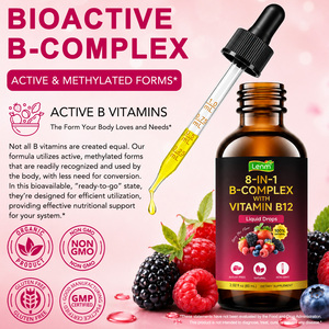 Compléments alimentaires liquides oraux Lenm à la saveur de baies, sans sucre, végétaliens, 20000 mcg de complexe de vitamine <span class=keywords><strong>B</strong></span>, avec vitamine B12, B2, <span class=keywords><strong>B6</strong></span> - Product Image 5