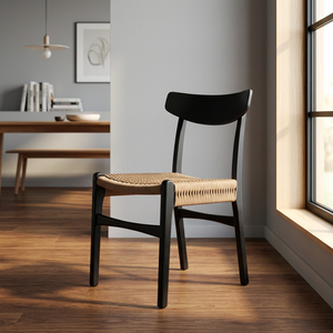 Chaise de salle à manger Nexa - Bois de teck et rotin noir - Product Image 3