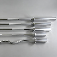 Barre d'haltères droite Olympique en acier de haute qualité, portable, pour la musculation, 1,2 m, 1,5 m, 1,8 m, 2,2 m